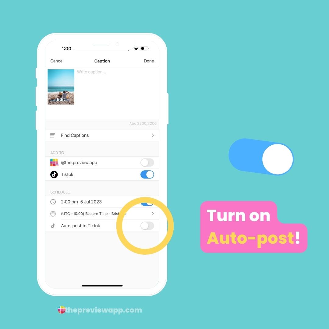 auto post on tiktok