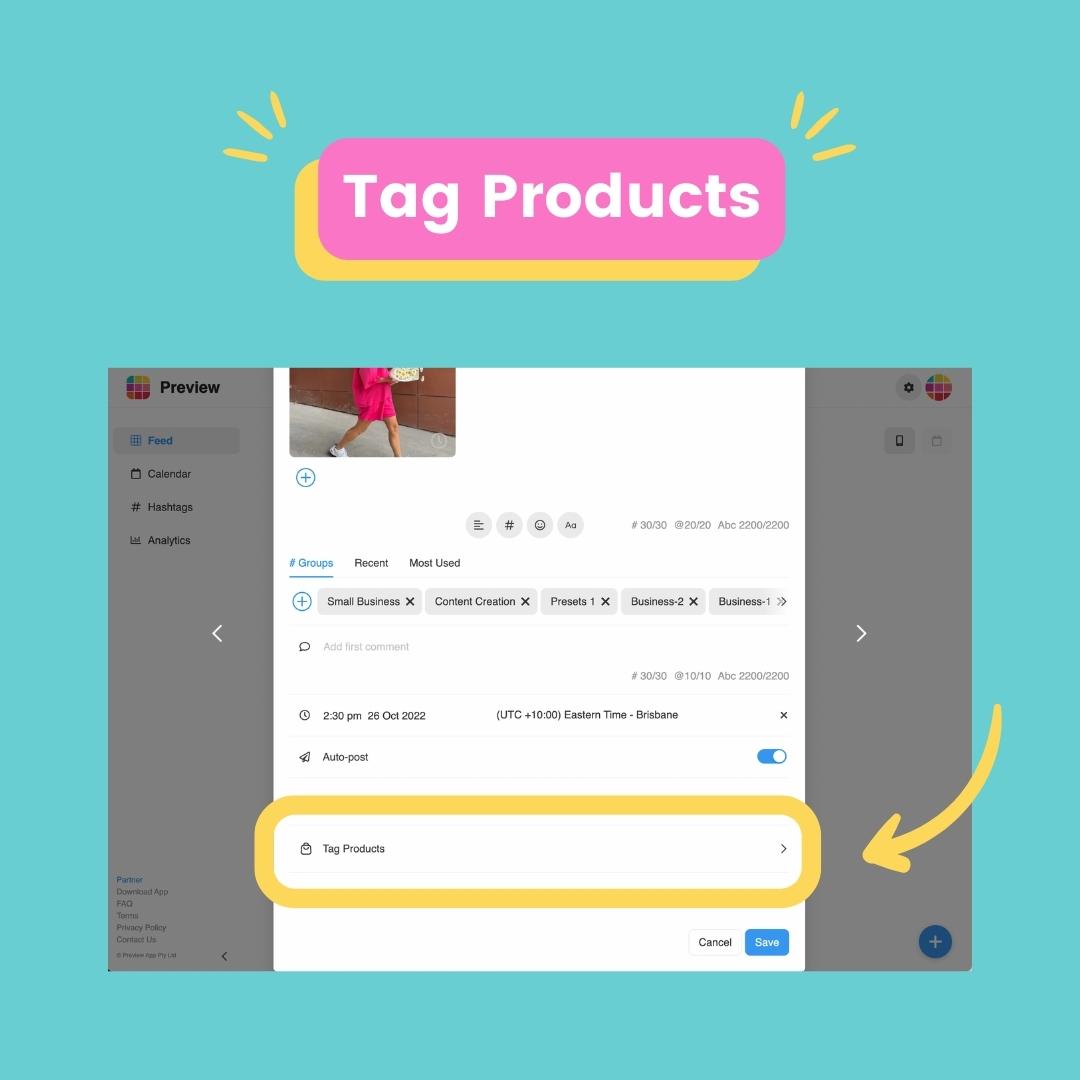 schedule product tag posts