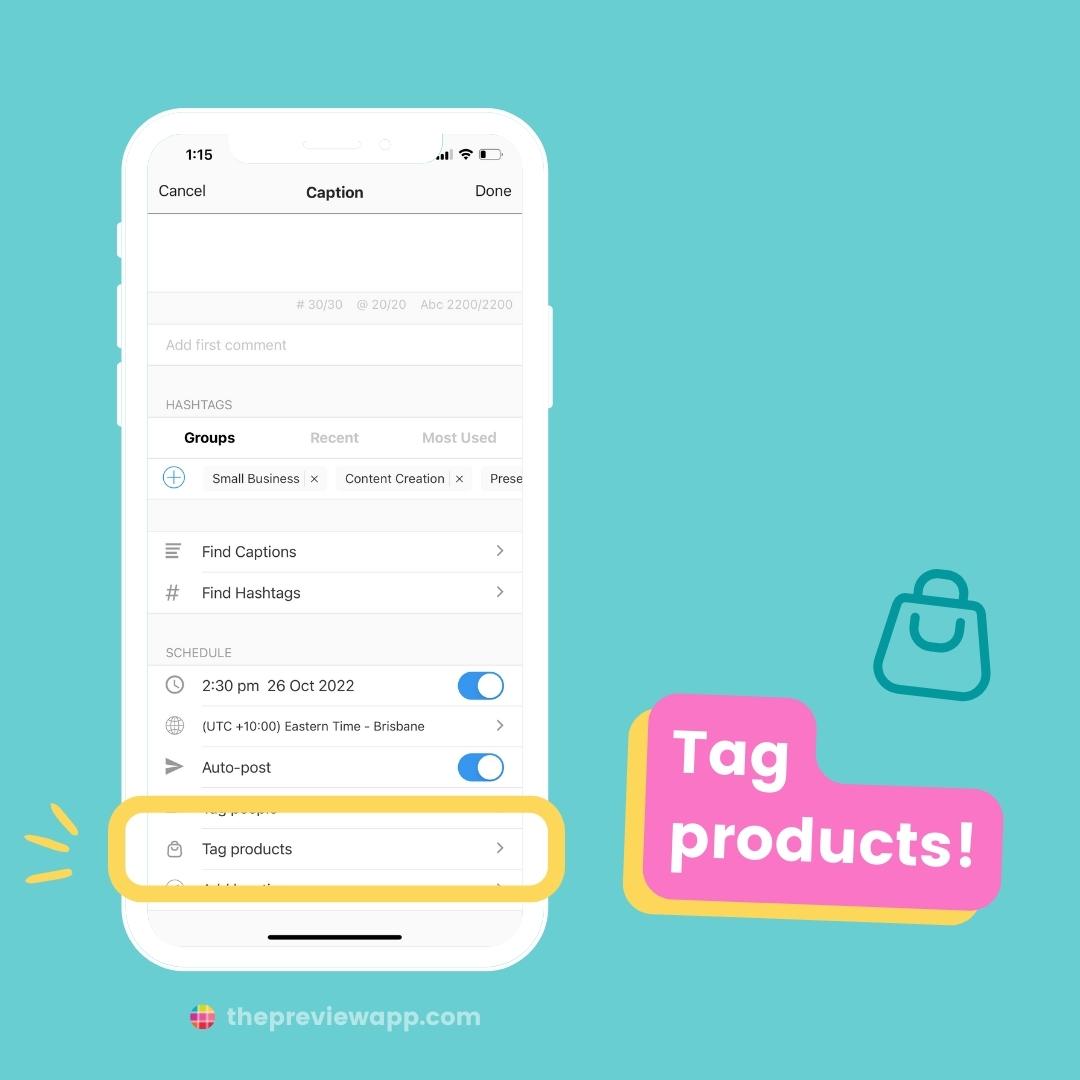 schedule product tag posts