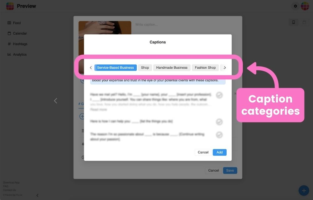 Instagram captions for business