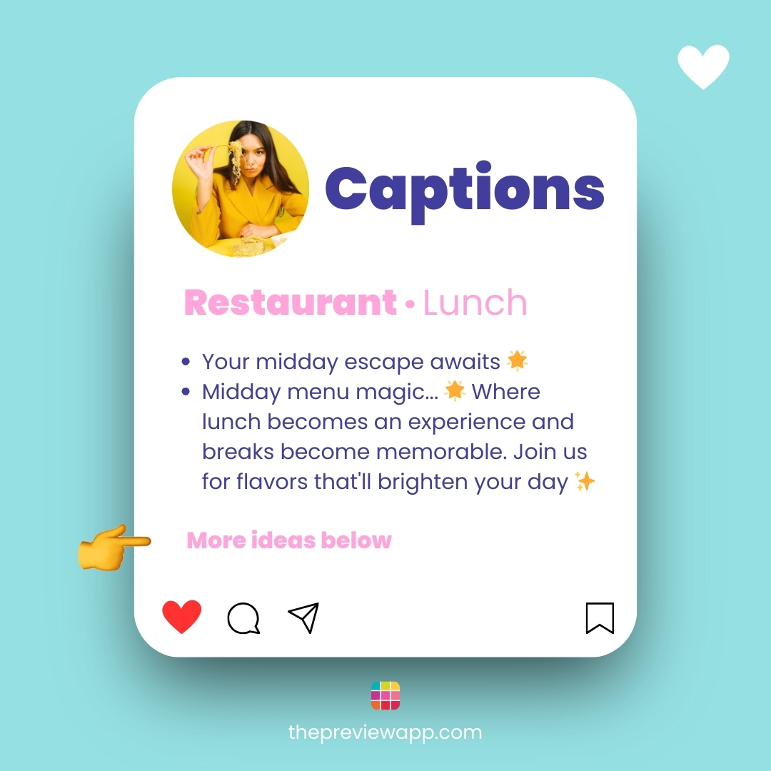 Instagram captions for restaurants