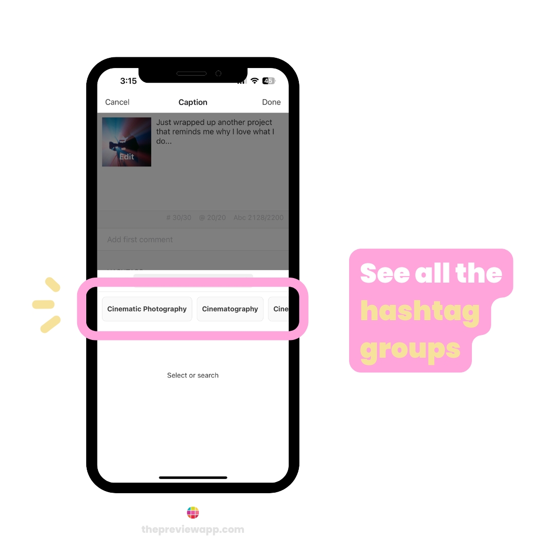 Instagram hashtags cinematography