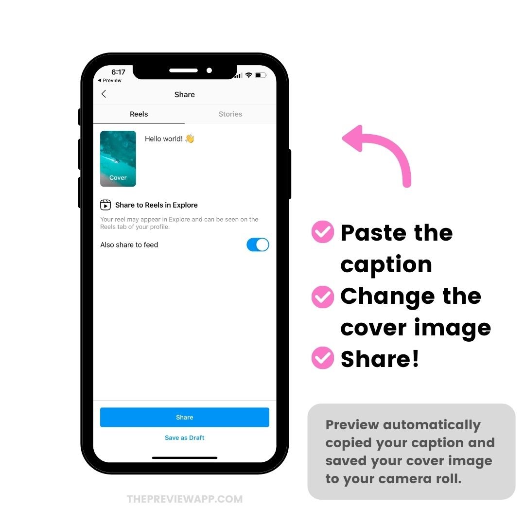 Post your Reels on Instagram